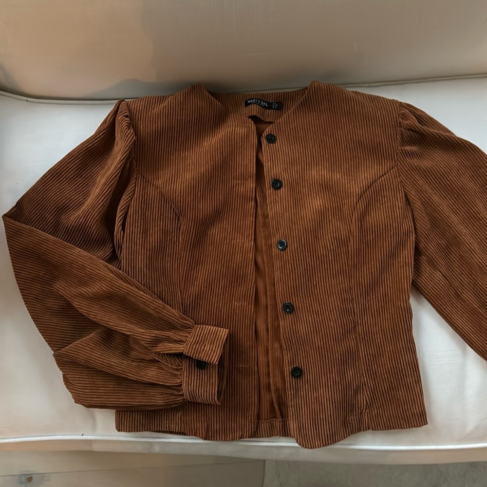 Cognac corduroy blazer